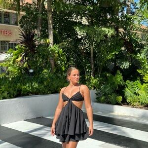Stylish Black Cutout Dress